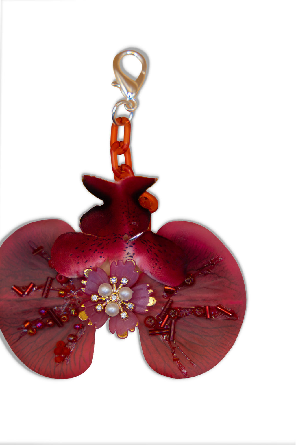 Orchid, Blue & Flower Duck Charms